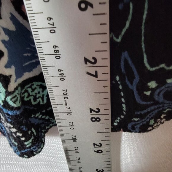 Torrid Babydoll Top Womens Plus Sz 3X Crochet Trim Lace-Up Black Floral Boho - Picture 5 of 14